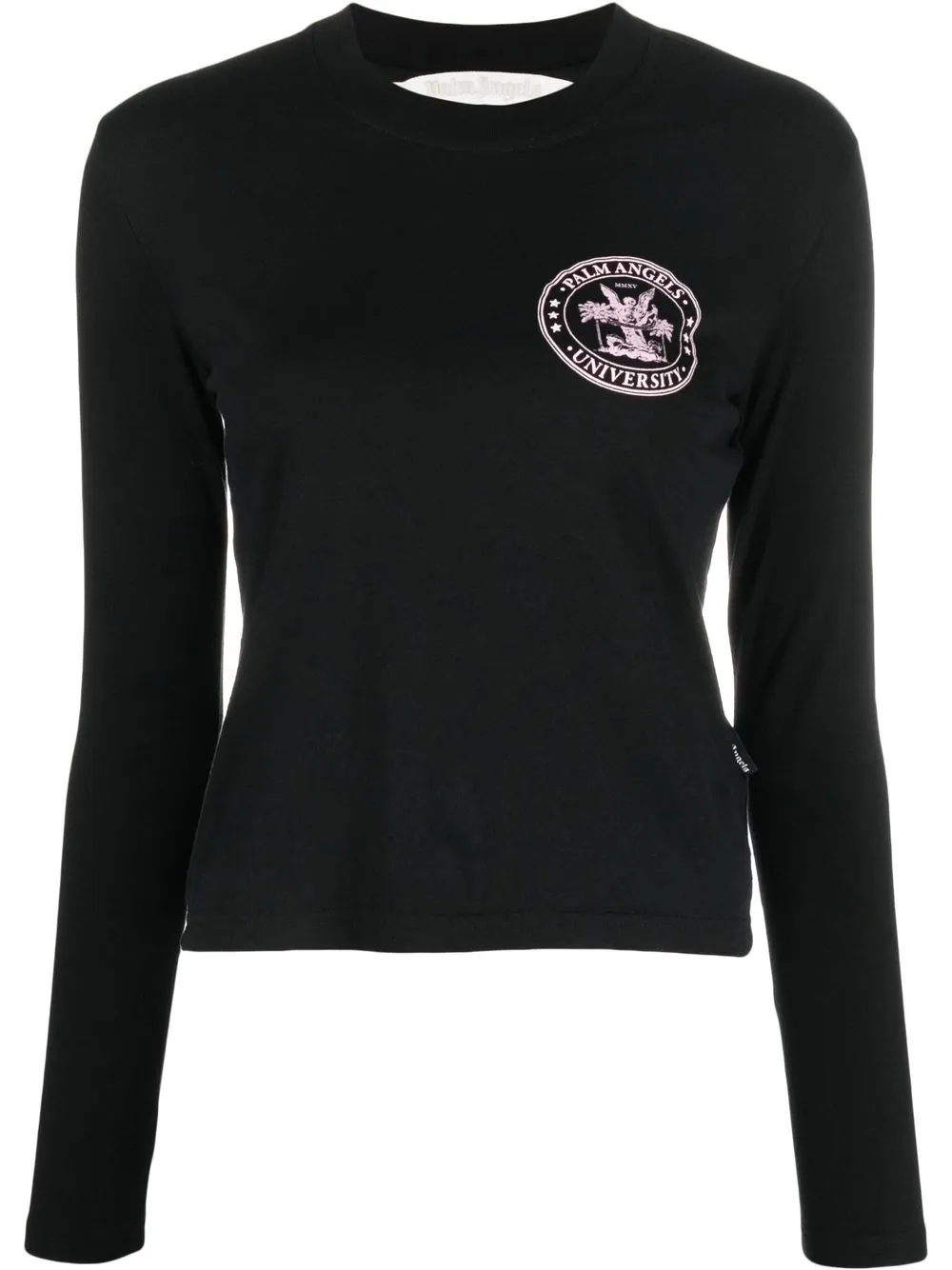 

Palm Angels logo-print long-sleeved T-shirt - Black