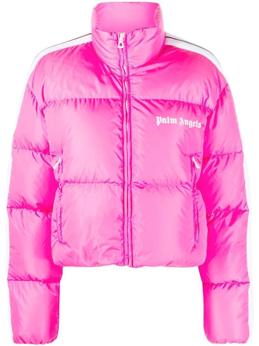 

Palm Angels cropped puffer jacket - Pink