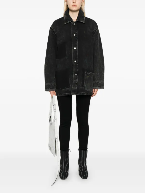 Maison Margiela ハイネック シングルコート | ブラック
