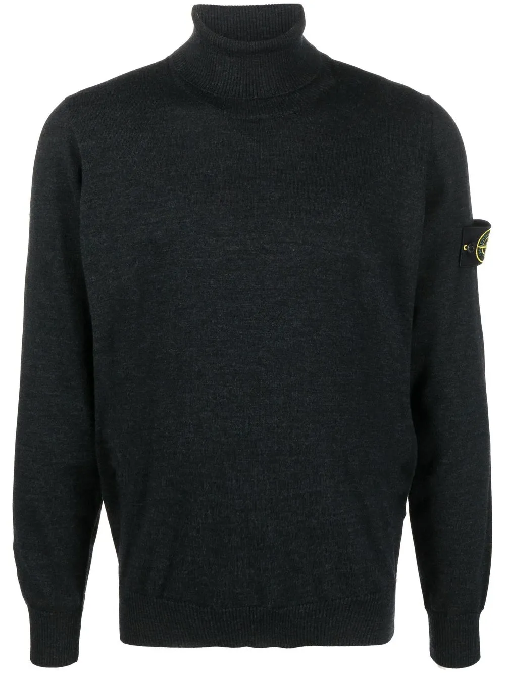 

Stone Island logo-patch roll neck sweater - Grey