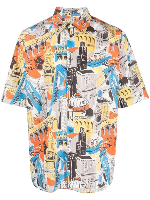 Moschino camisa con estampado gráfico