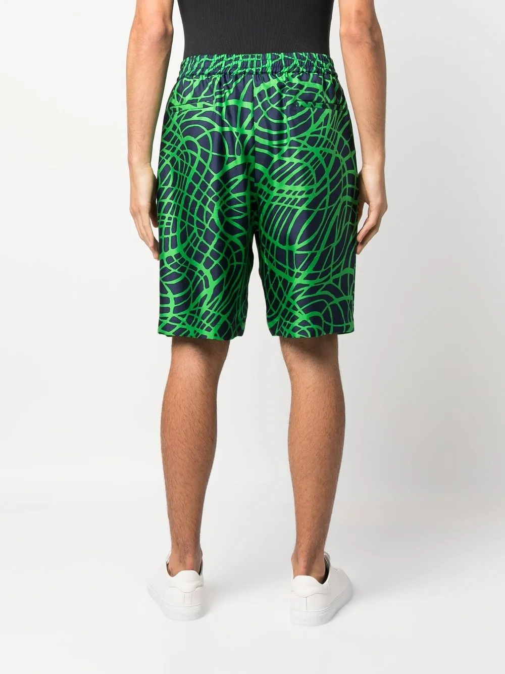 Moschino Graphic-print Tailored Shorts In Blue
