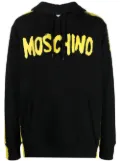 Moschino logo print pullover hoodie - Black