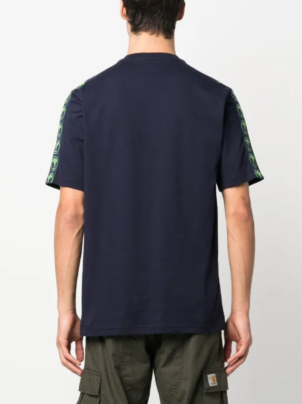 Tシャツ・カットソー Moschino FW25 T-SHIRT WITH LOGO RIBBON (07255241 0555) Moschino Men's Rainbow Swim Logo T-Shirt | Neiman Marcus
