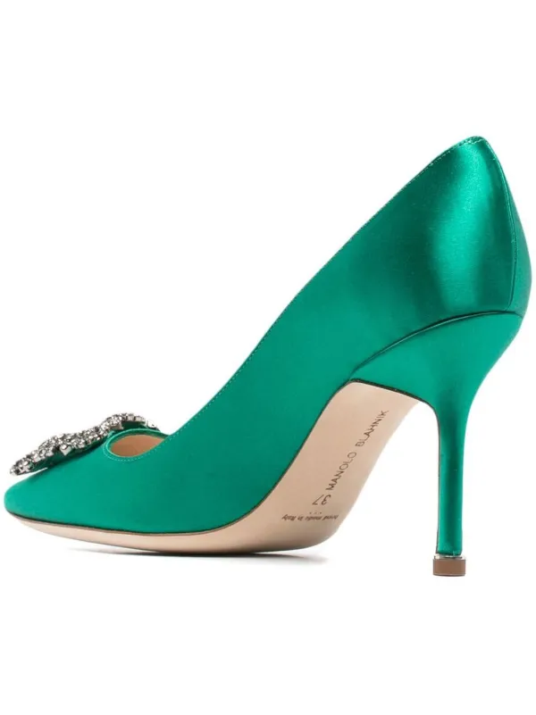 Manolo Blahnik Escarpins Hangisi 90 Mm Vert FARFETCH FR