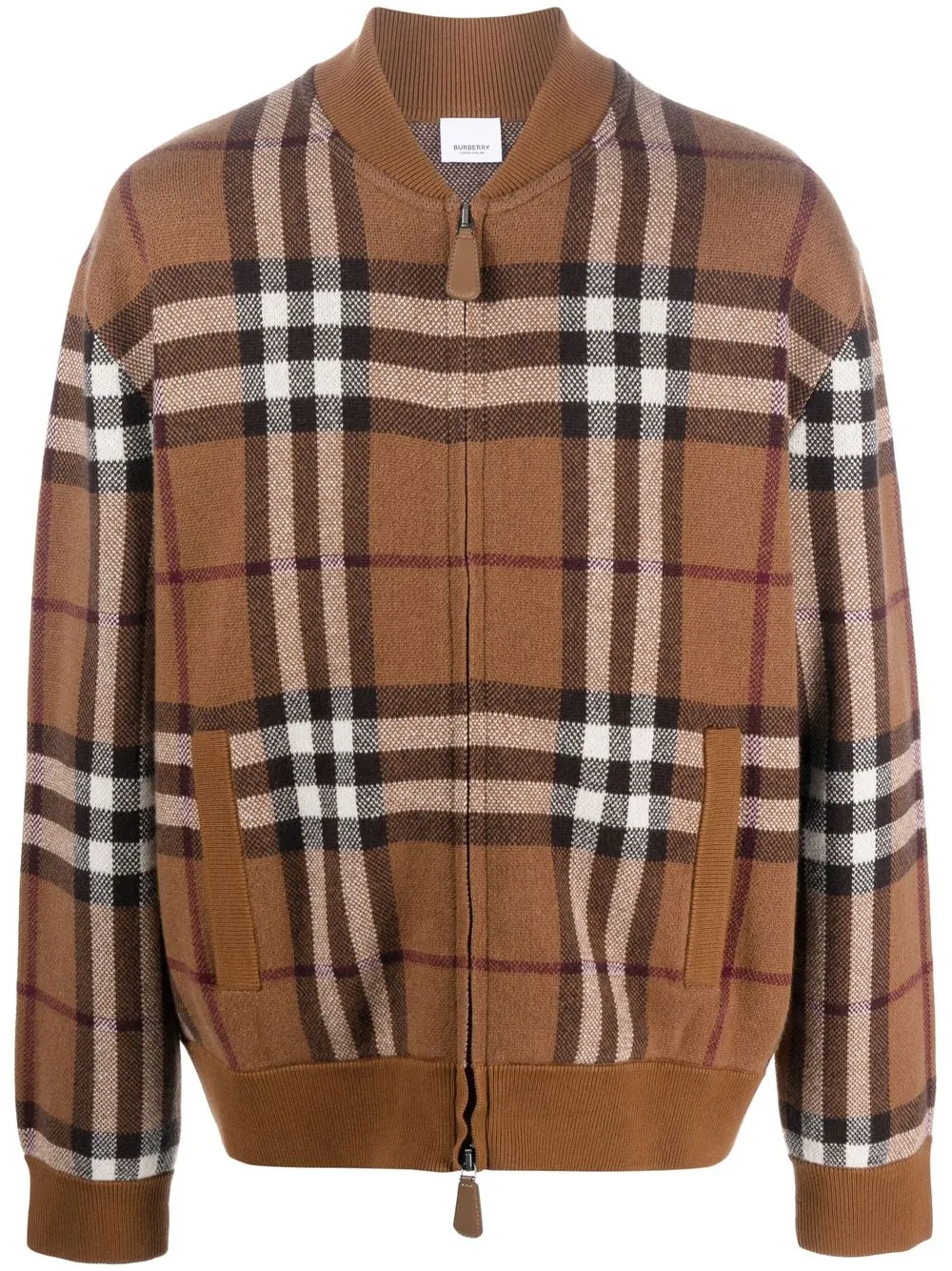 

Burberry Vintage Check cashmere bomber jacket - Brown