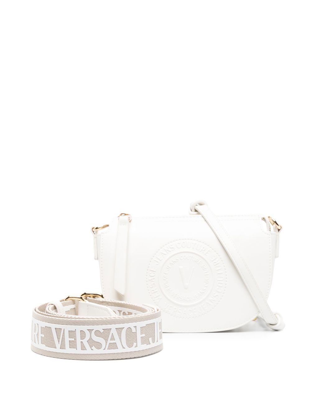 Versace Jeans Couture Logo Debossed Shoulder Bag Farfetch