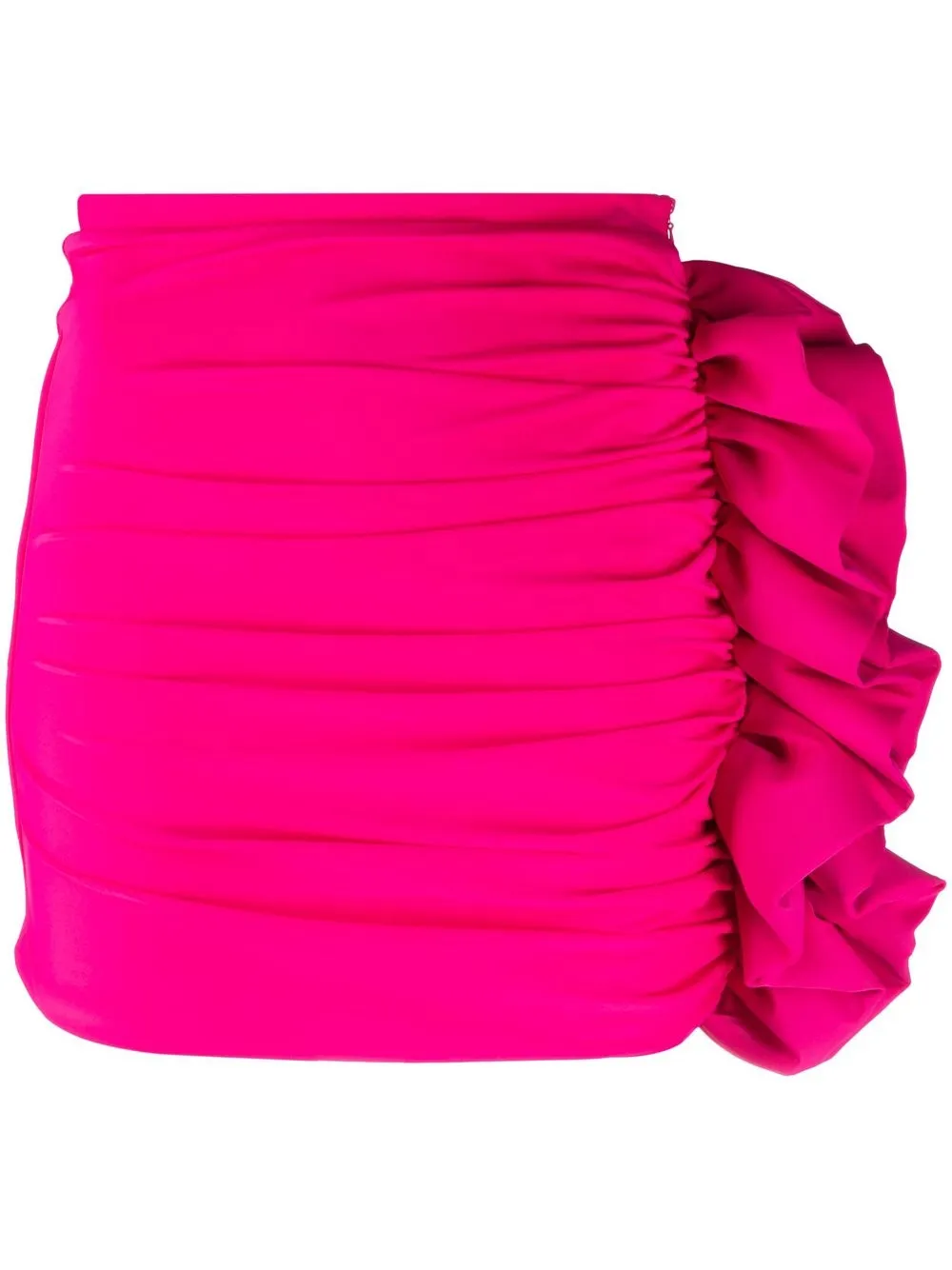 

Amen ruched ruffle-trim mini skirt - Pink