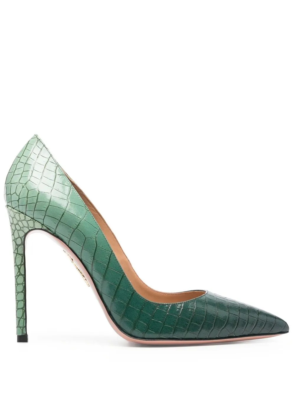 

Aquazzura Purist 110mm crocodile-effect pumps - Green