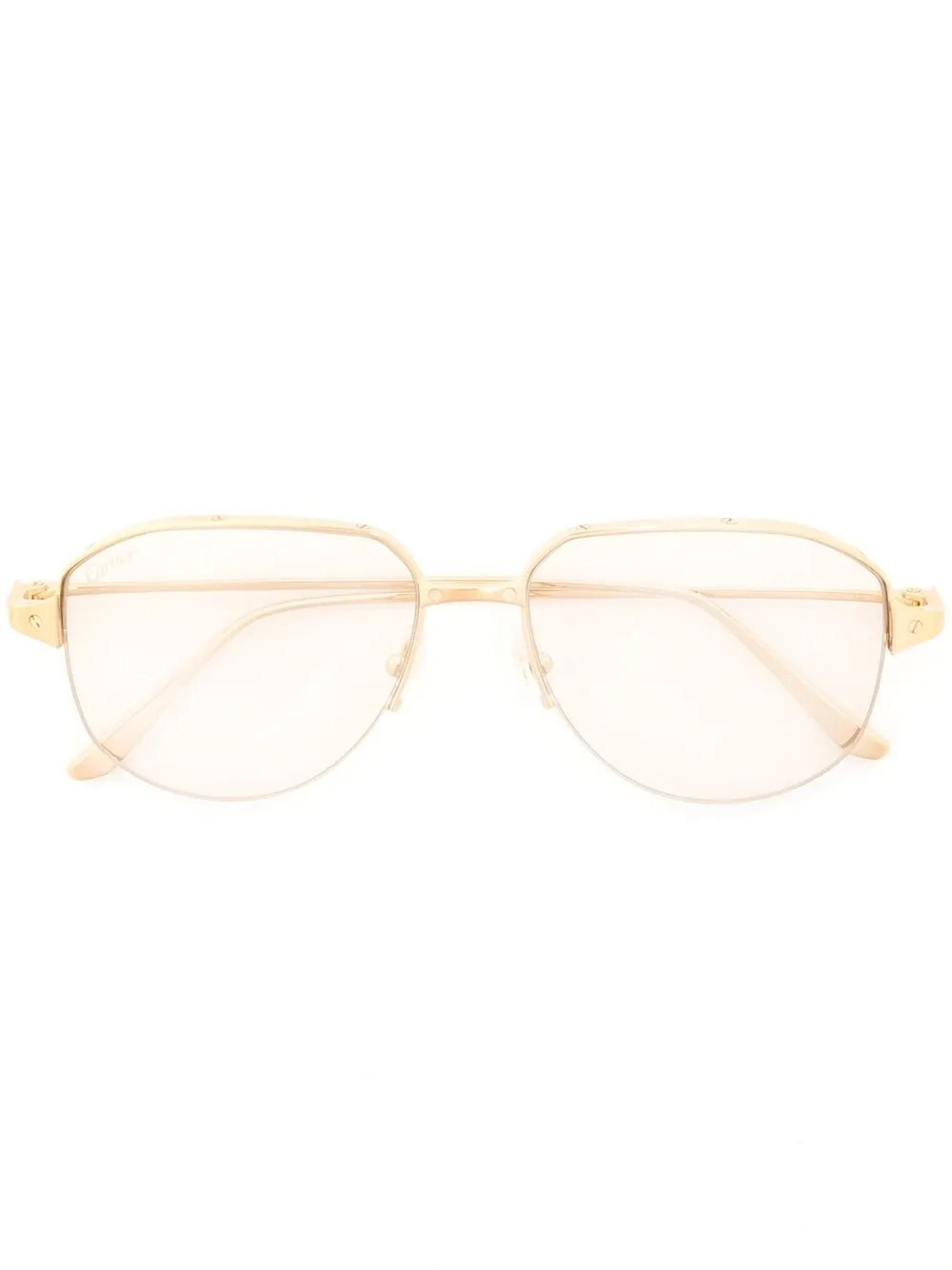 

Cartier Eyewear pilot-frame tinted sunglasses - Gold