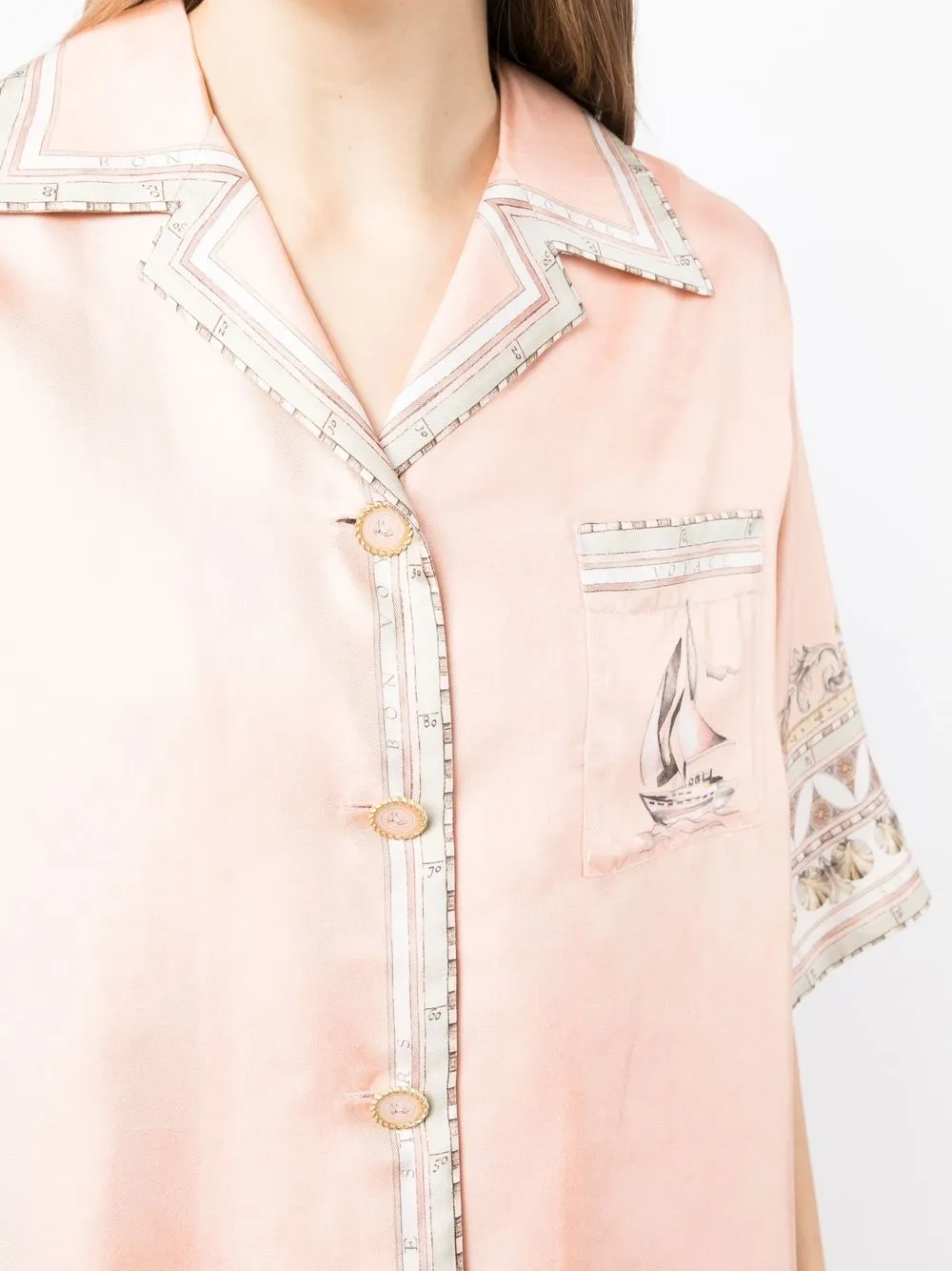 Zimmermann High Tide Oversized Shirt In 粉色