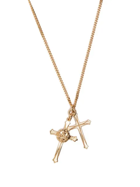 Emanuele Bicocchi double cross pendant necklace
