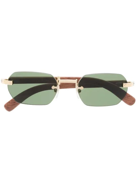 Cartier Eyewear tinted geometric-frame sunglasses 