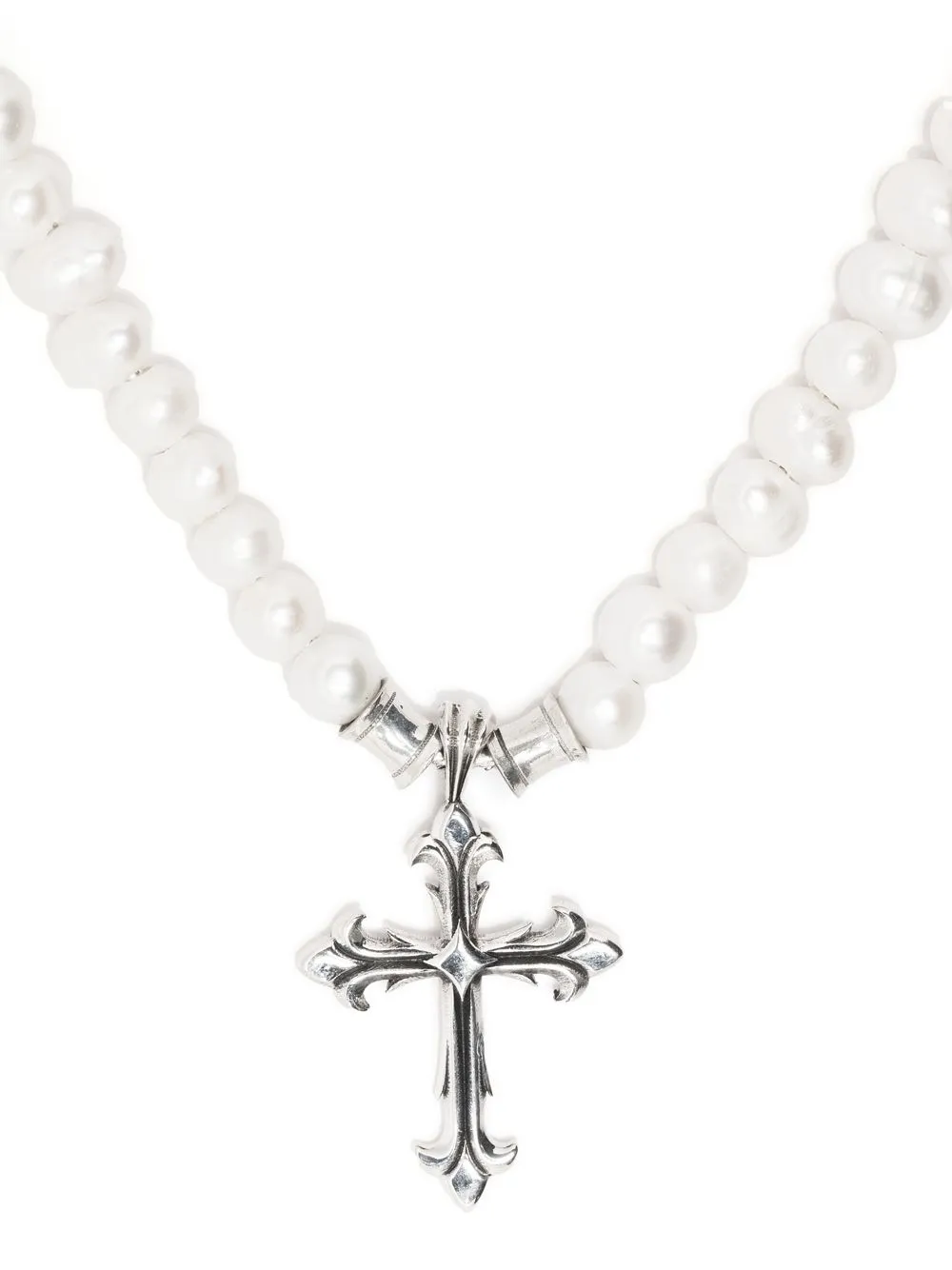 

Emanuele Bicocchi Fleury cross pendant necklace - Neutrals