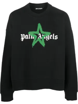 Palm Angels ロゴ スウェットシャツ | ブラック | FARFETCH JP