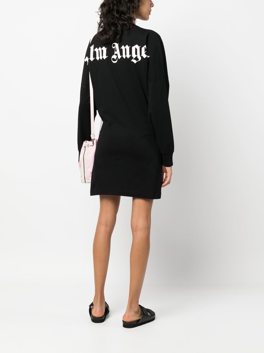 Palm Angels Sweaterjurk met logoprint - Zwart