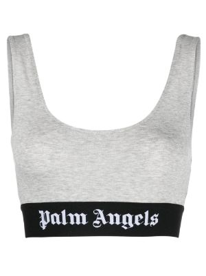 Monogram Lace Bralette in black - Palm Angels® Official