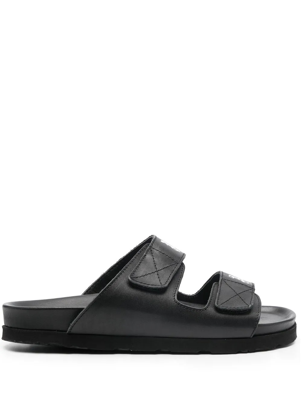 

Palm Angels logo-print leather sandals - Black