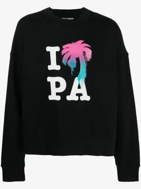 Palm Angels I Love PA crew-neck sweatshirt