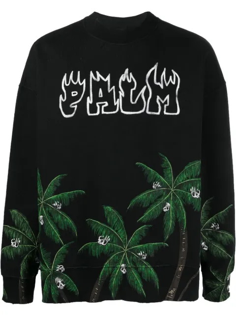 Palm Angels Palm & Skull logo-print sweatshirt