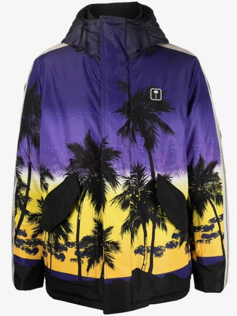 Palm Angels sunset-print hooded jacket