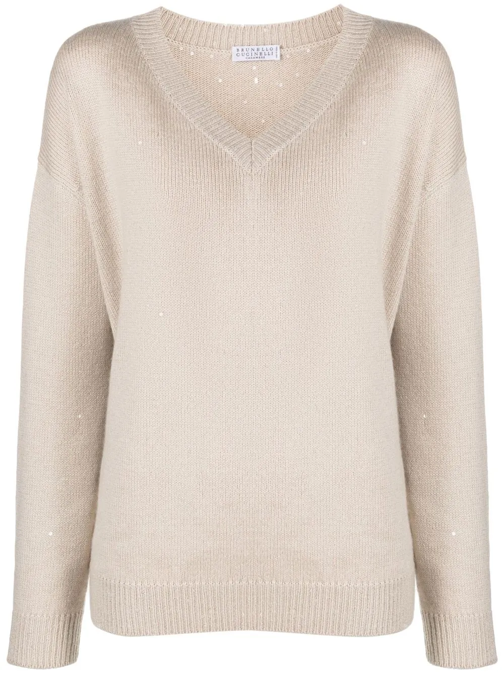 

Brunello Cucinelli V-neck cashmere jumper - Neutrals