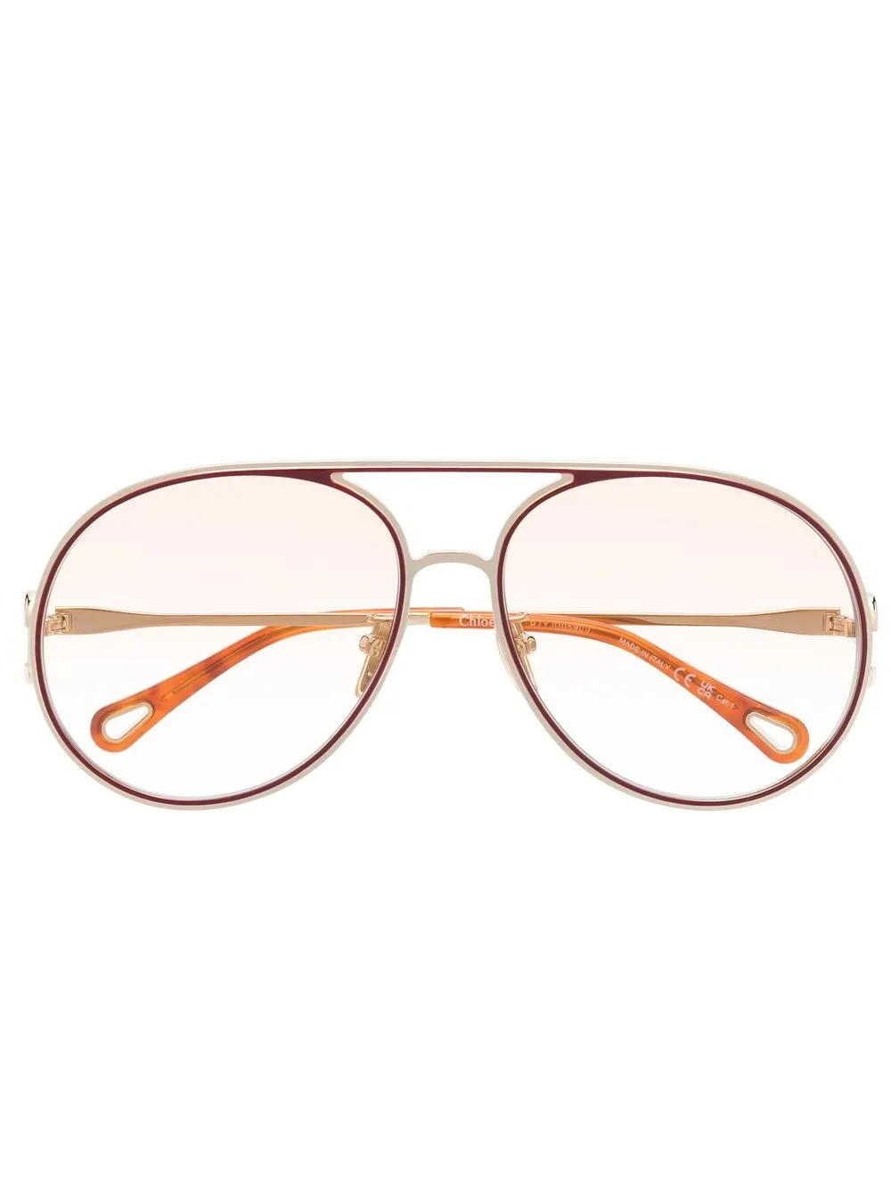 

Chloé Eyewear tinted pilot-frame sunglasses - Pink