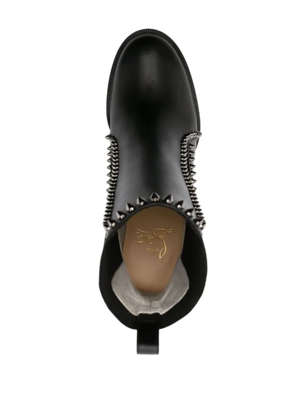 Christian Louboutin 105mm Studded Leather Ankle Boots Black FARFETCH