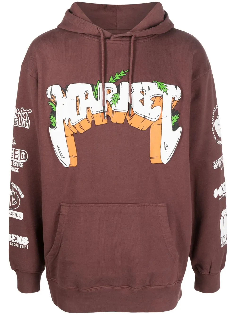 MARKET GRAPHIC-PRINT DRAWSTRING HOODIE