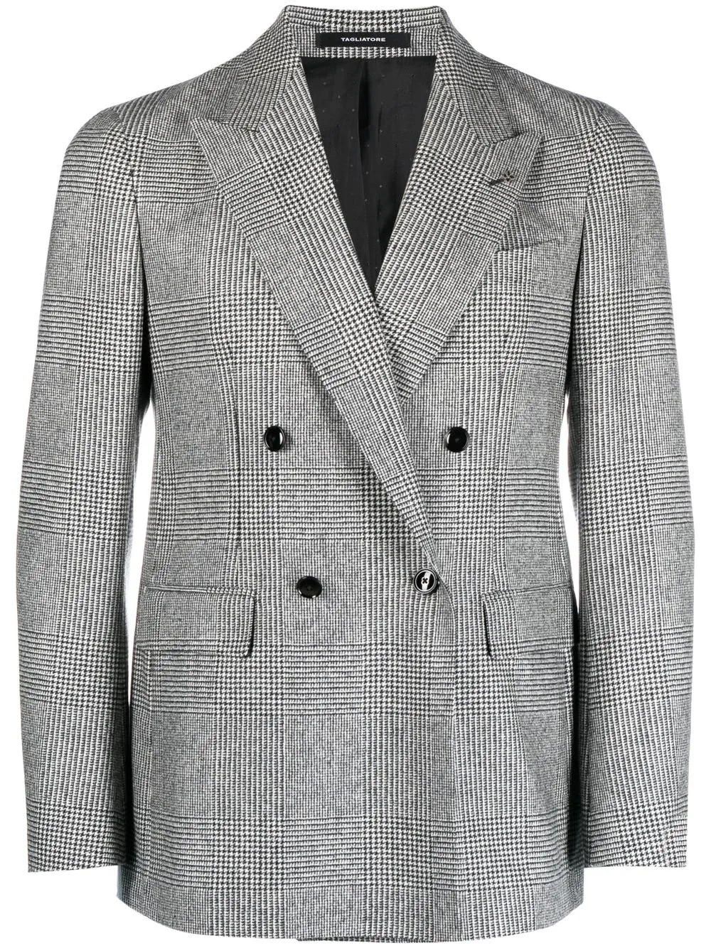 

Tagliatore double-breasted checked blazer - Grey