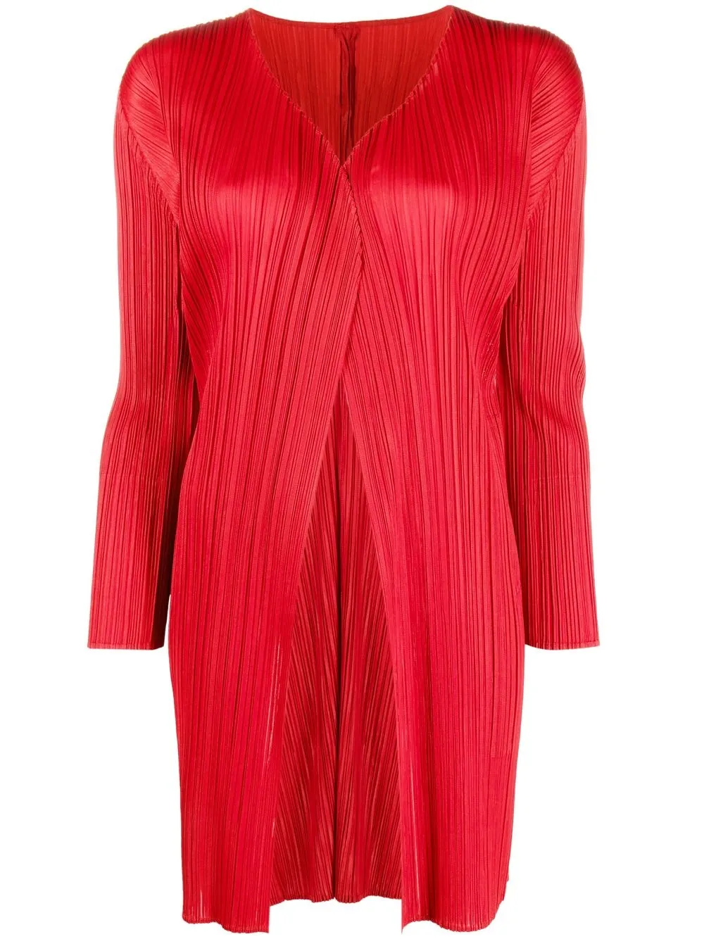 

Pleats Please Issey Miyake New Colorful Basics 3 plissé coat - Red