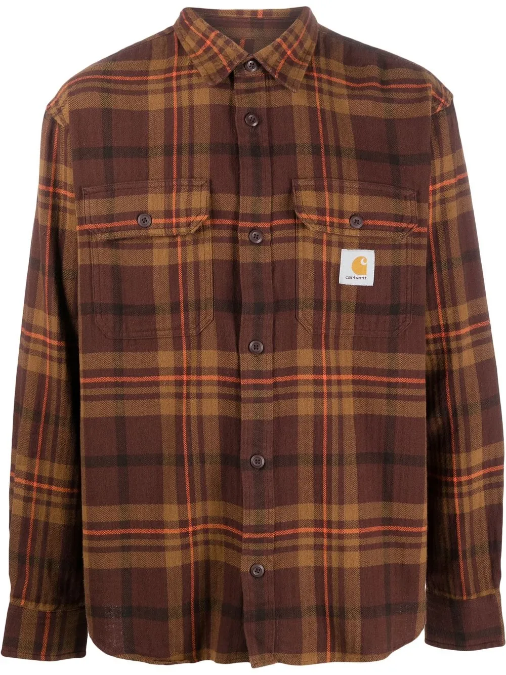 

Carhartt WIP plaid-check cotton shirt - Brown