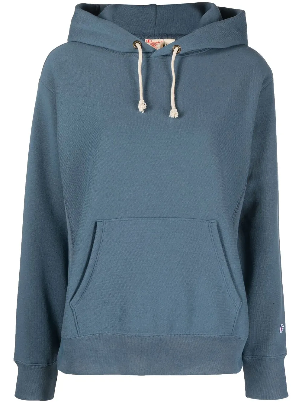 

Champion embroidered-logo sleeve hoodie - Blue