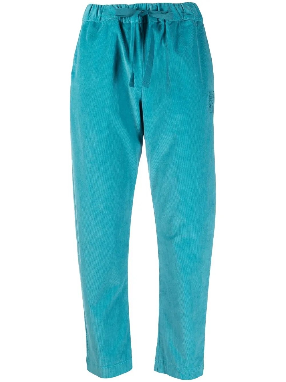 

Semicouture pantalones de pana con logo bordado - Azul