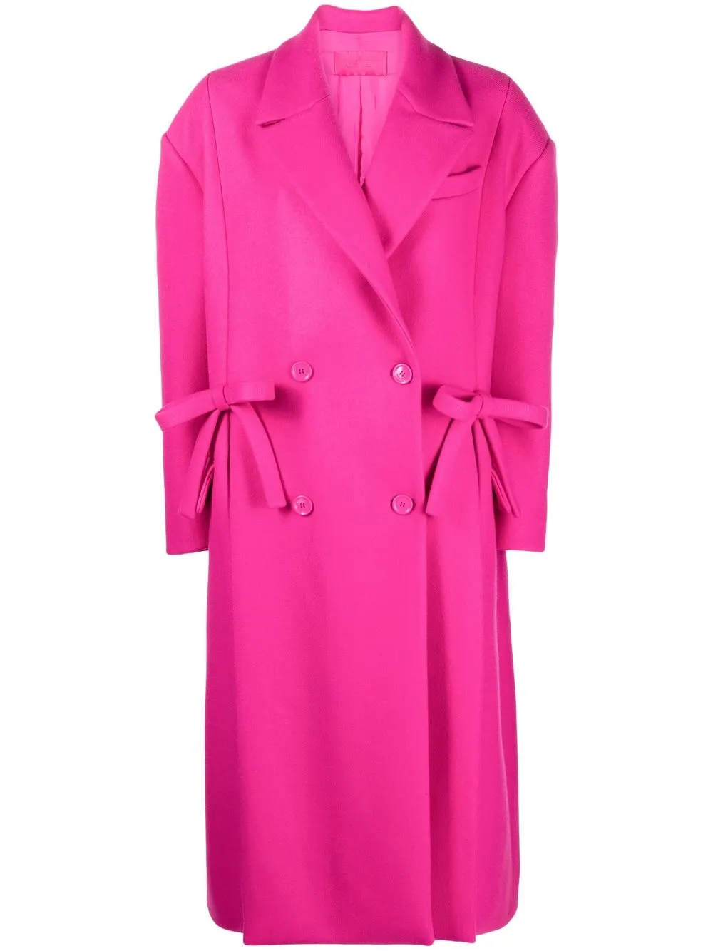 

Valentino bow-detail double-breasted coat - Pink