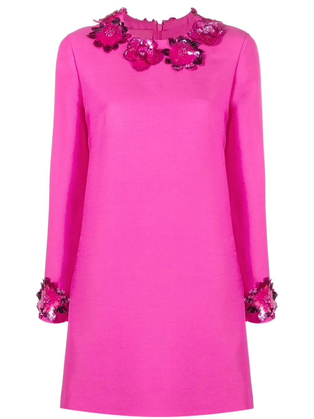 

Valentino sequin-flower shift dress - Pink