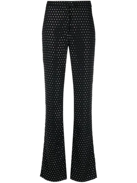 crystal-embellished design trousers