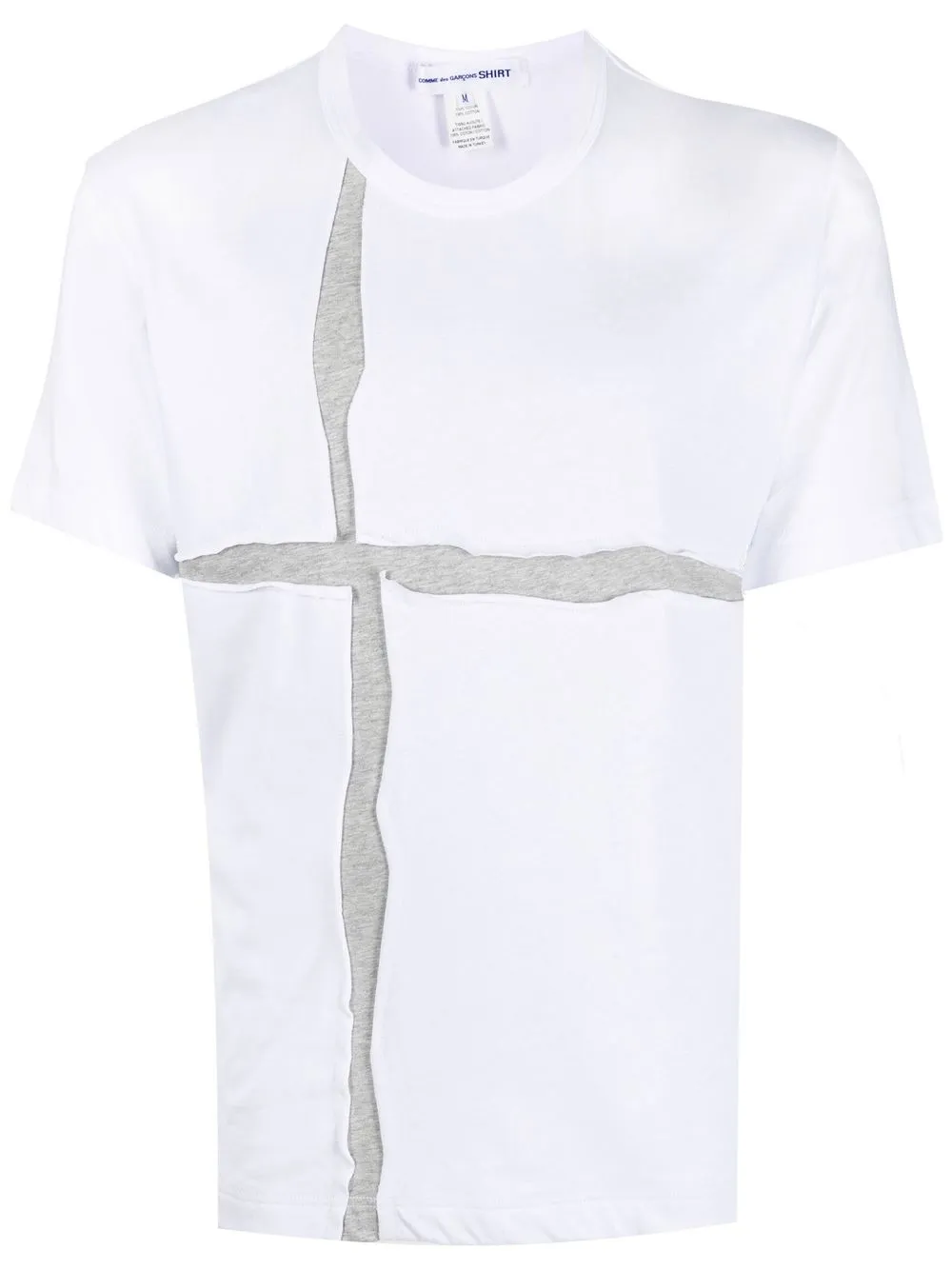 

Comme Des Garçons Shirt raw-cut effect cotton T-shirt - White