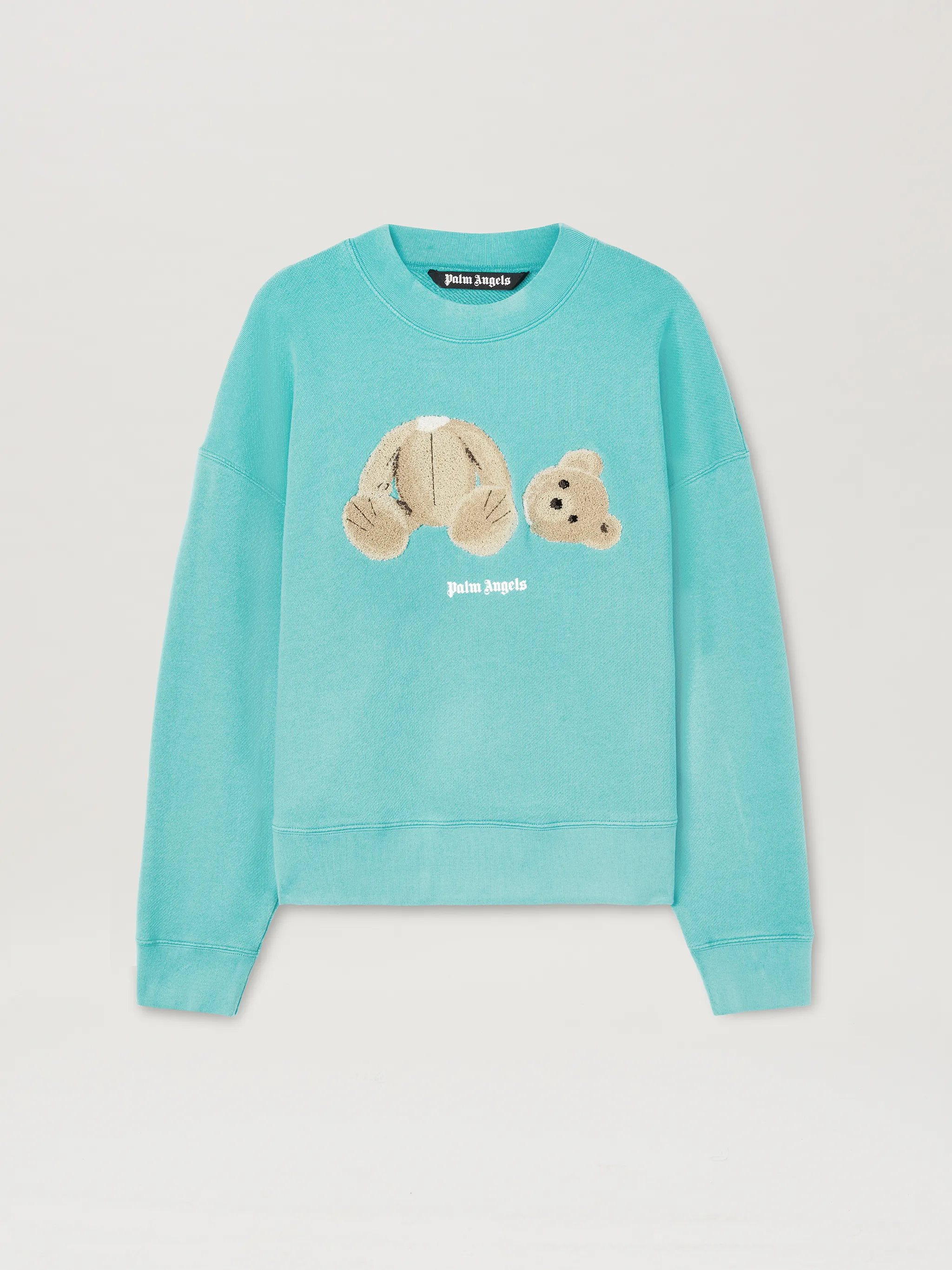 Bear Crewneck in blue - Palm Angels® Official