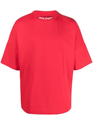 Palm Angels shark-print T-shirt | Red | FARFETCH
