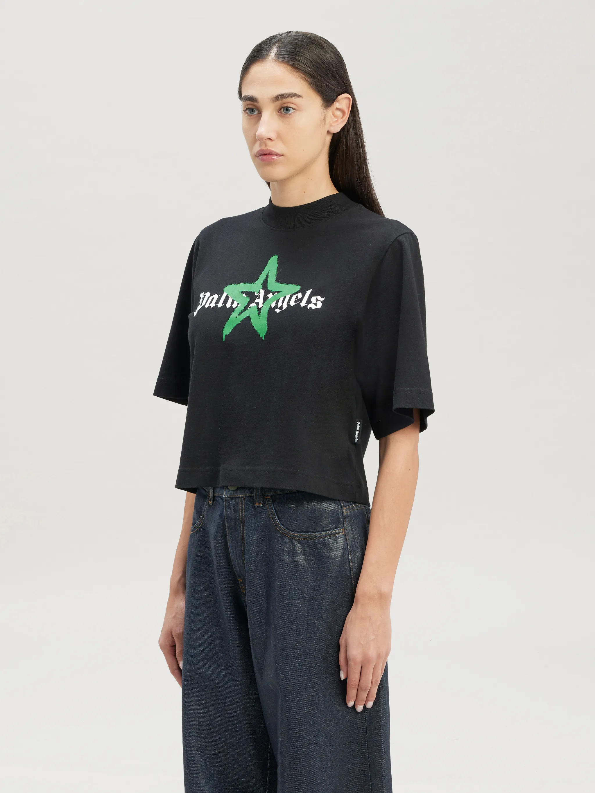 Star Sprayed Cropped T-shirt