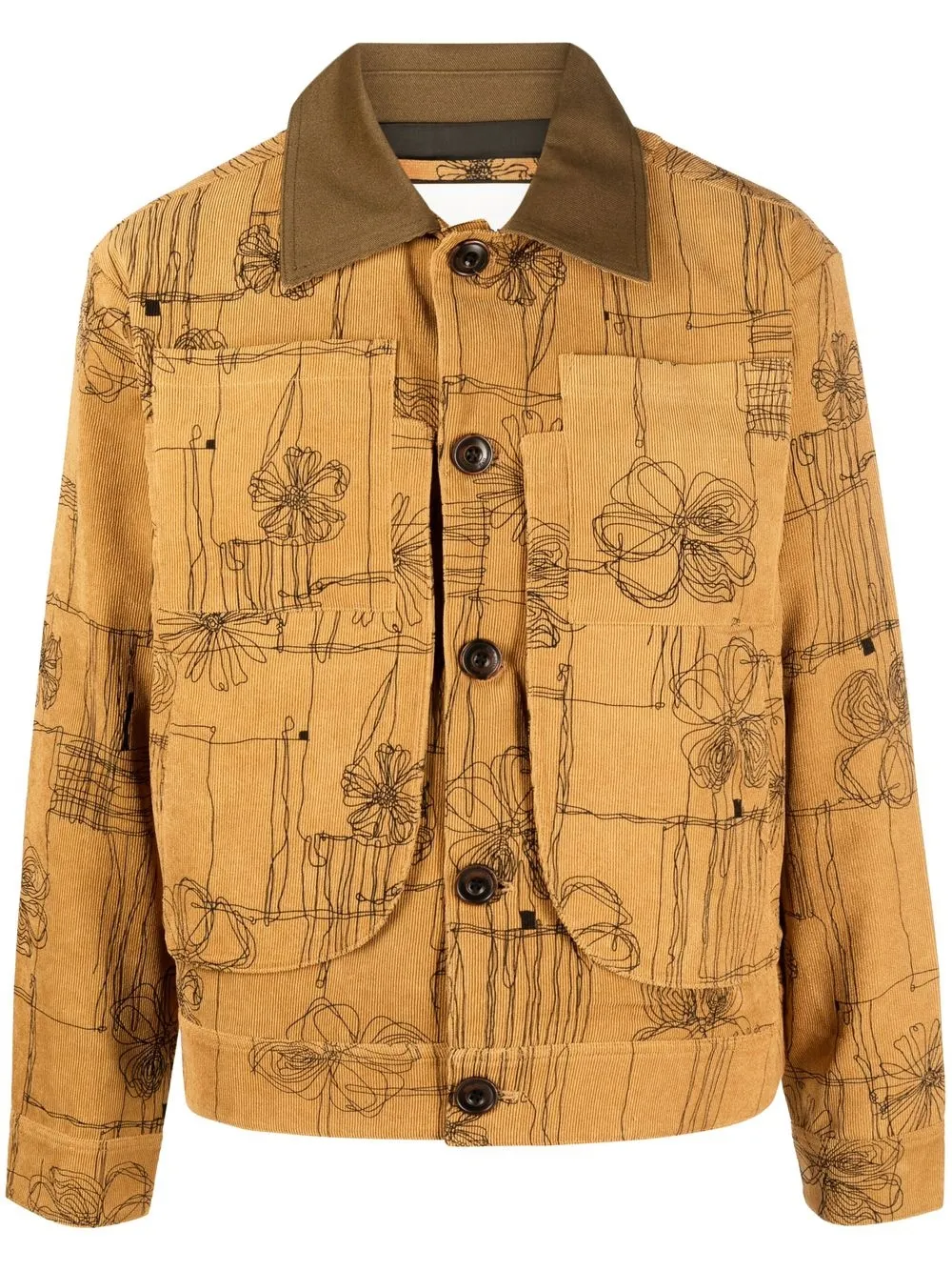 

Andersson Bell Brunoy sketch-print work-jacket - Brown