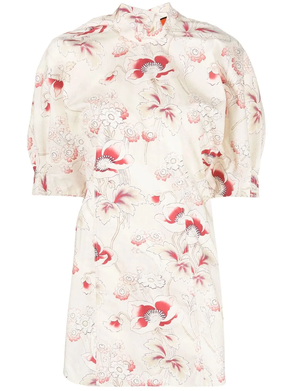 

colville Nexus floral puff-sleeve shirt - Neutrals