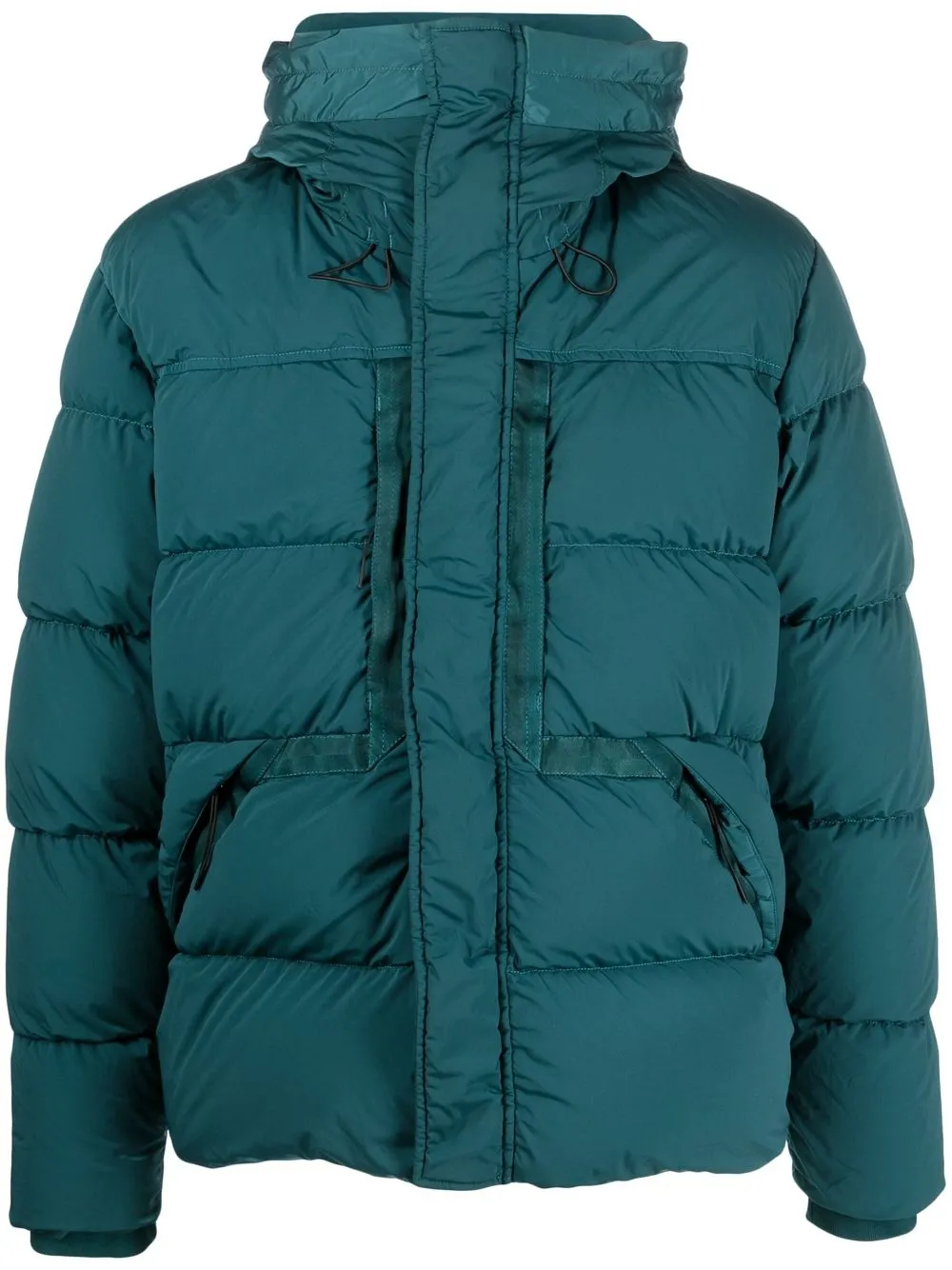 

C.P. Company zip-up padded down jacket - Green