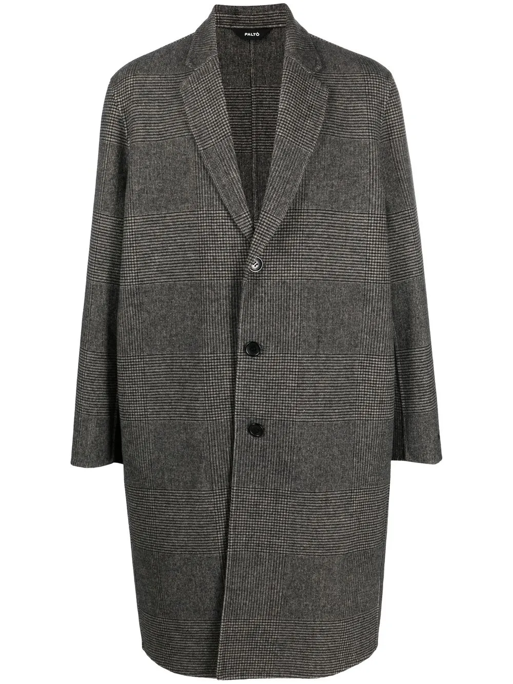 

Paltò check-pattern single-breasted coat - Neutrals