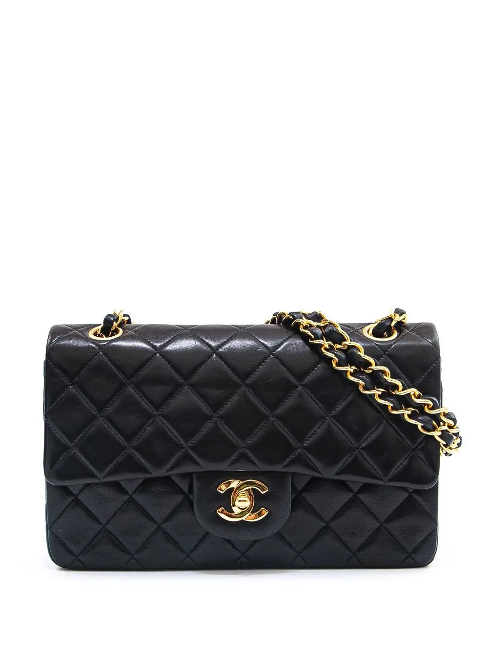 

CHANEL Pre-Owned bolsa de hombro Double Flap pequeña 1992 - Negro