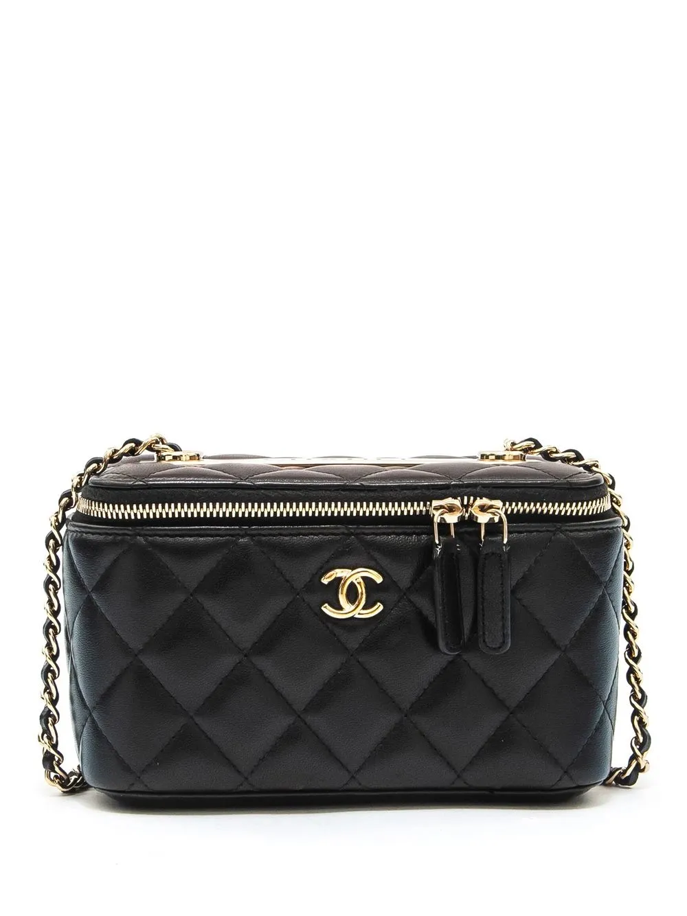 

Chanel Pre-Owned 2020 CC diamond-quilted vanity bag - Black