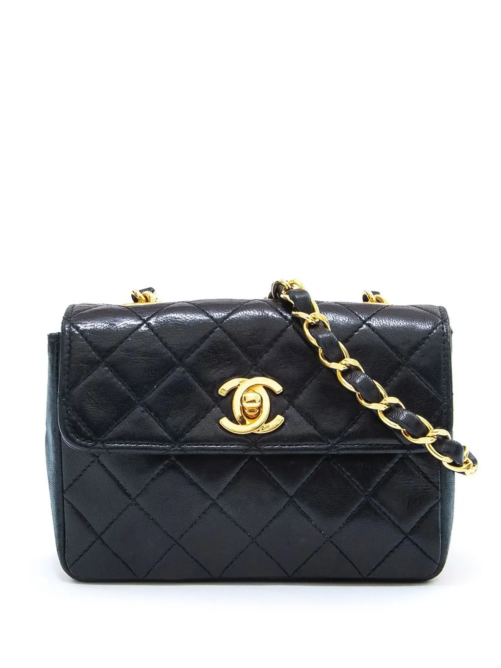 

CHANEL Pre-Owned 1990s CC Turn-lock diamond-quilted shoulder bag - Black