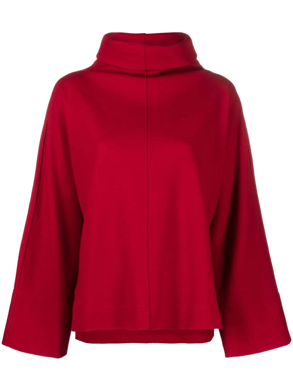 

Issey Miyake mock-neck wide-sleeved top - Red