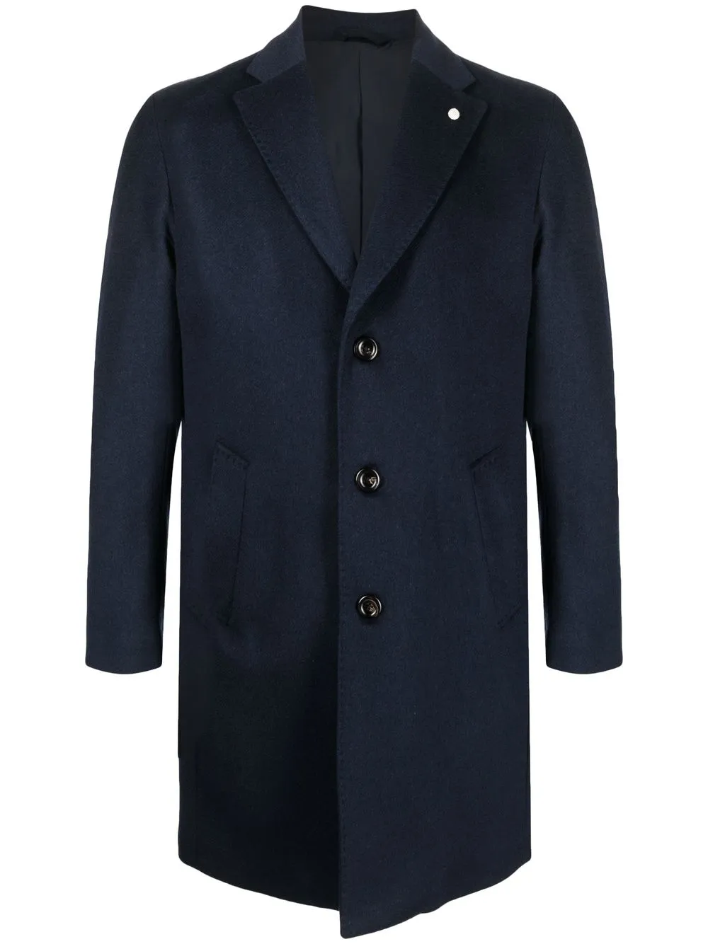

LUIGI BIANCHI MANTOVA buttoned single-breasted coat - Blue